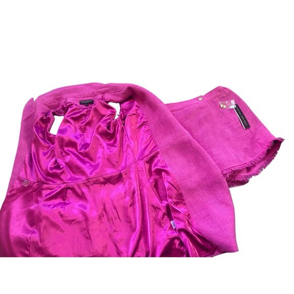 Hot Pink Sleeveless Blazer Vest & Skort Set – Central Park West New York – XS - Picture 11 of 15